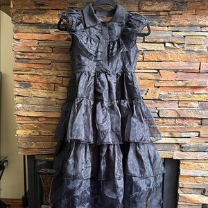 Elegant Black Tiered Dress